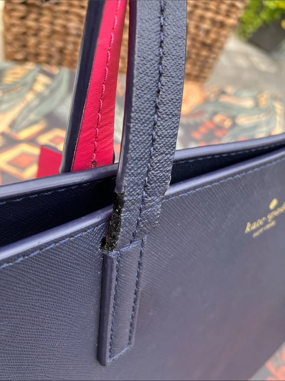 Kate Spade Scott’s Place Lida Navy and Pink Tote